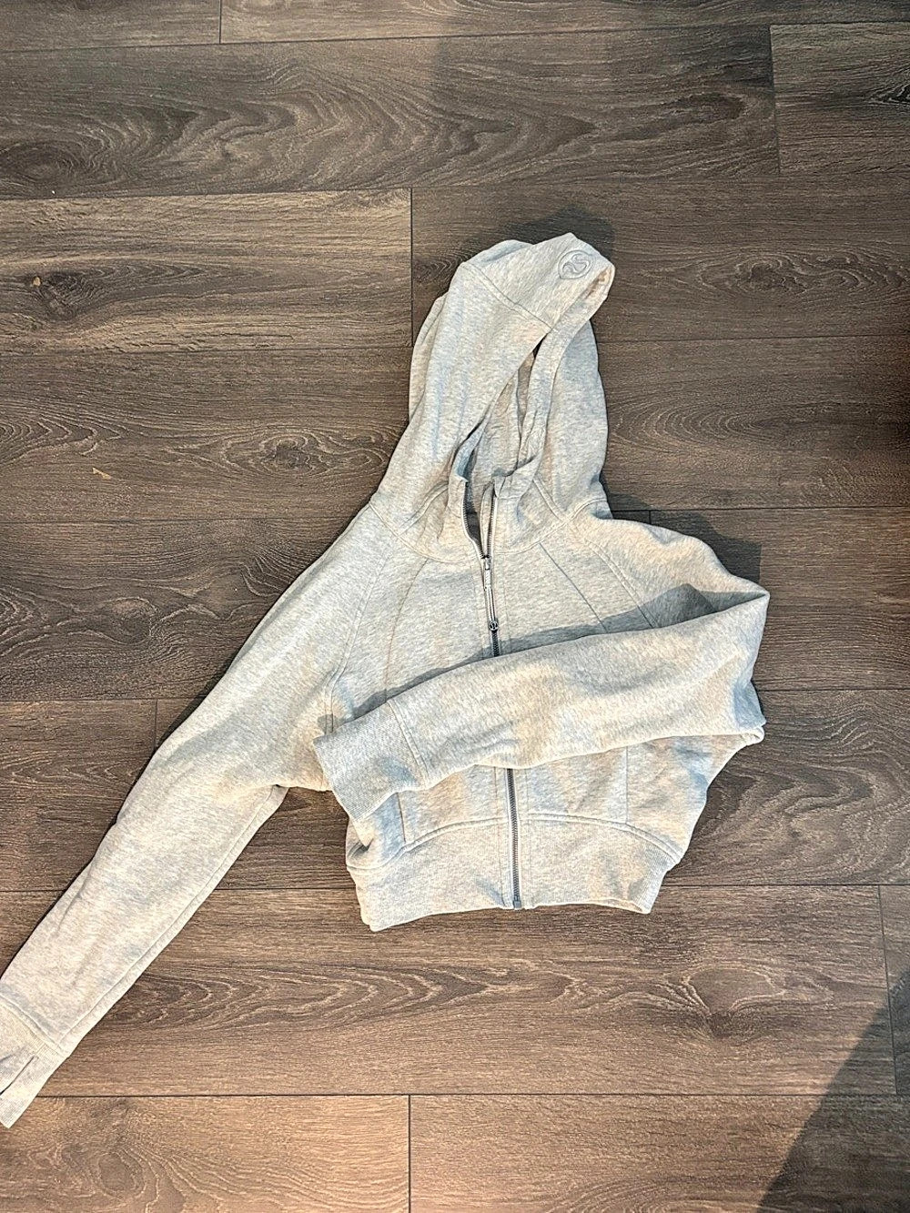 lululemon Scuba Full-Zip Cropped Hoodie Gray Size 6
